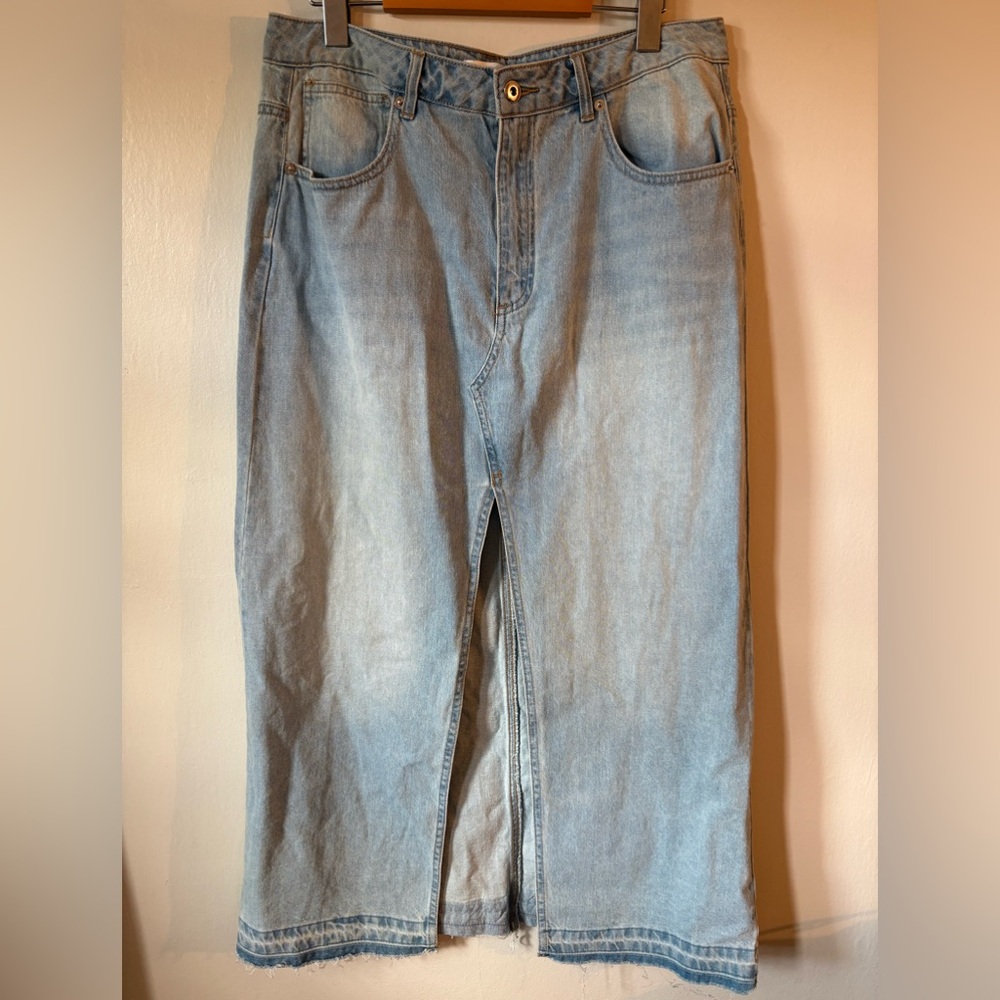 Light Blue Denim Skirt